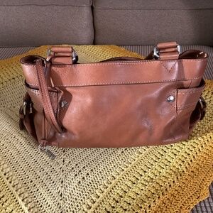 Authentic Fossil Leather Key Handbag